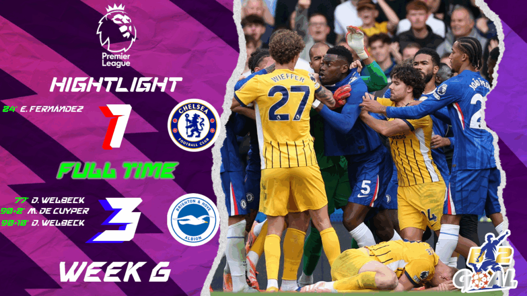 Highlights Premier League (week 6) เชลซี 1-3 ไบรท์ตัน (27-09-68)