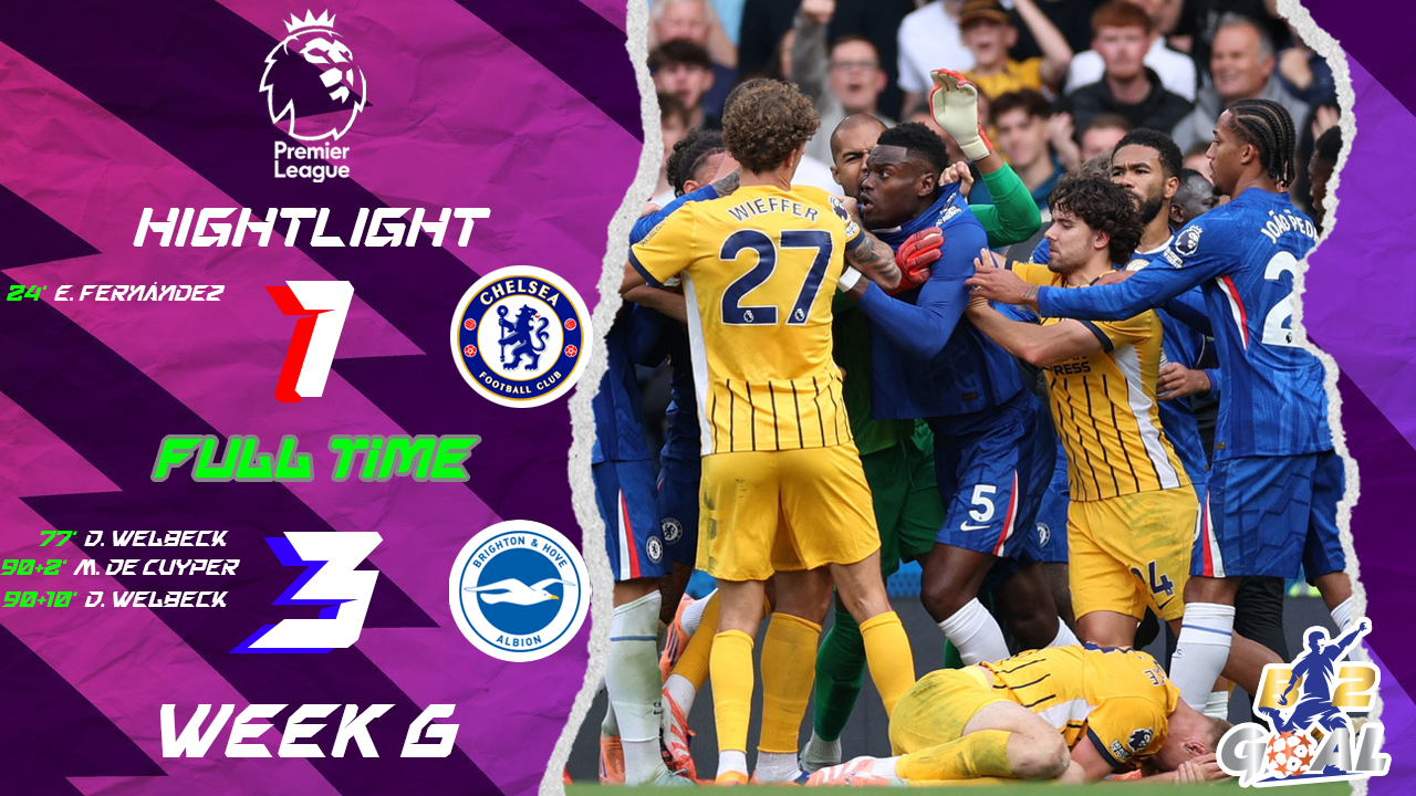 Highlights Premier League (week 6) เชลซี 1-3 ไบรท์ตัน (27-09-68)