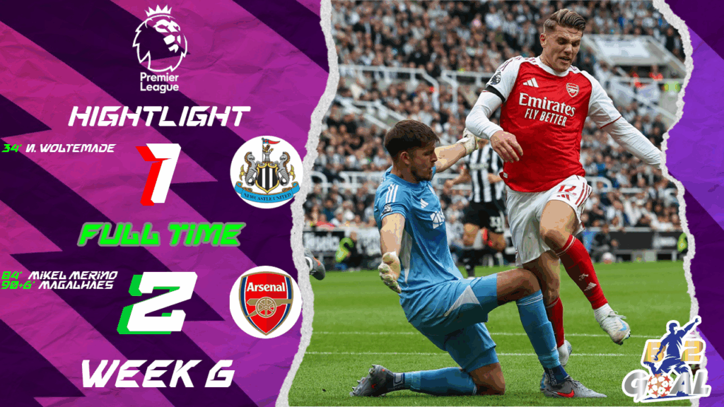 Highlights Premier League (week 6) นิวคาสเซิล 1-2 อาร์เซน่อล (28-09-68)